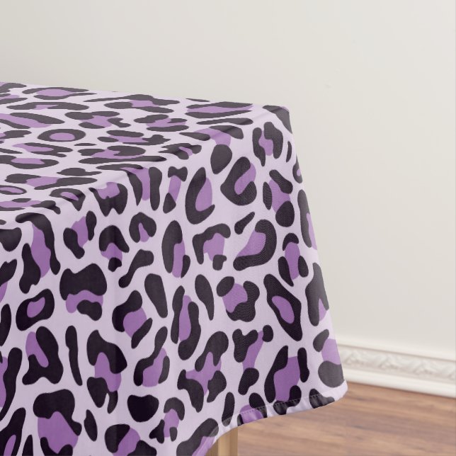 Stilvolle Lila Leopard Print Tischdecke (Beispiel)