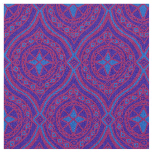 Stilvolle Lila und blaue Stoffe der traditionellen (Nahaufnahme)