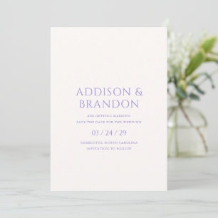 Stilvolle Lilac Moderne Hochzeit Save The Date