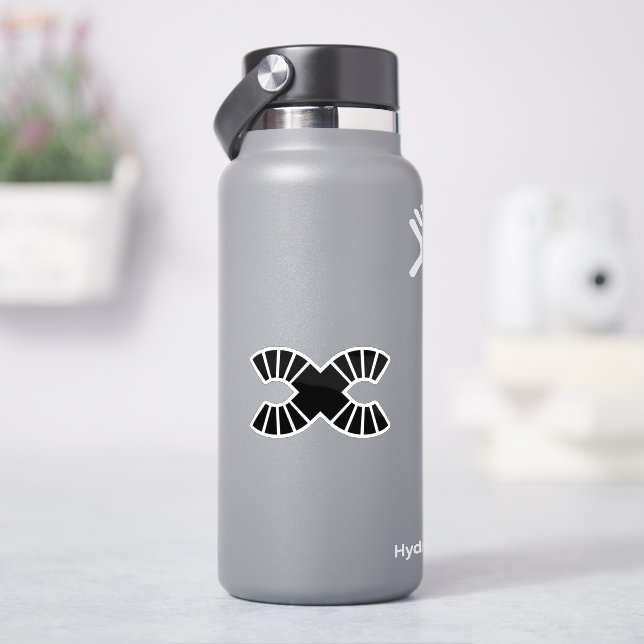 Stilvolle Linie Buchstabe X Monogramm Aufkleber (HydroFlask)