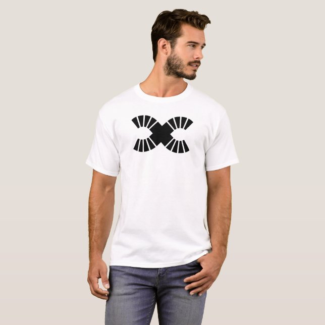 Stilvolle Linie Buchstabe X Monogramm T-Shirt (Vorne ganz)