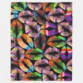 Stilvolle Lips #15 Fleecedecke