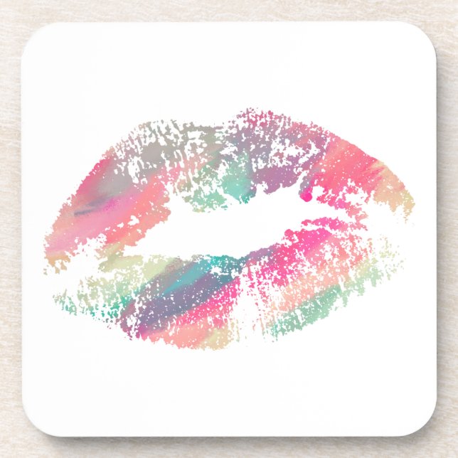 Stilvolle Lips #15 Getränkeuntersetzer (Vorderseite)