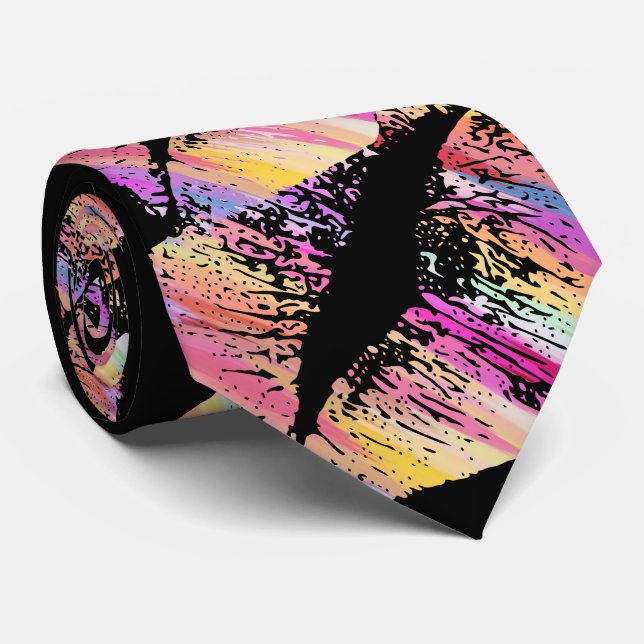 Stilvolle Lips #18 Krawatte (Gerollt)