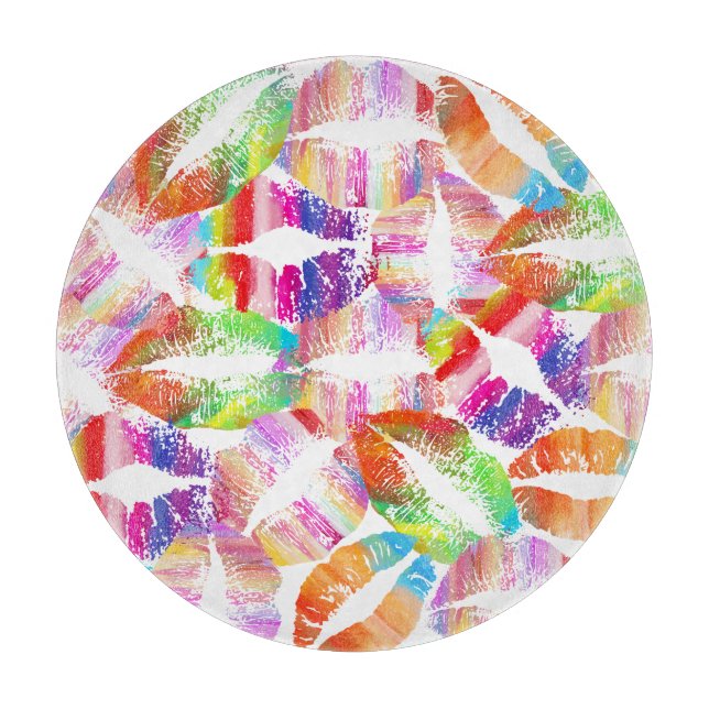 Stilvolle Lips #25 Schneidebrett (Vorderseite)