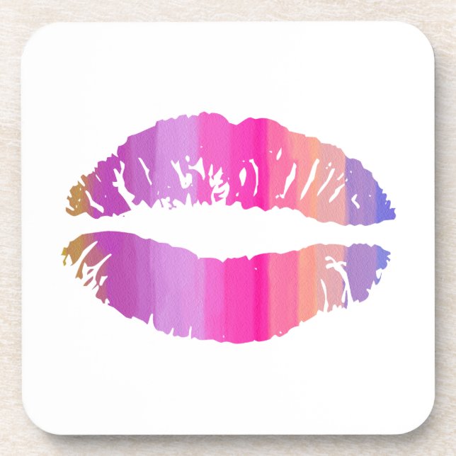 Stilvolle Lips #2 Getränkeuntersetzer (Vorderseite)