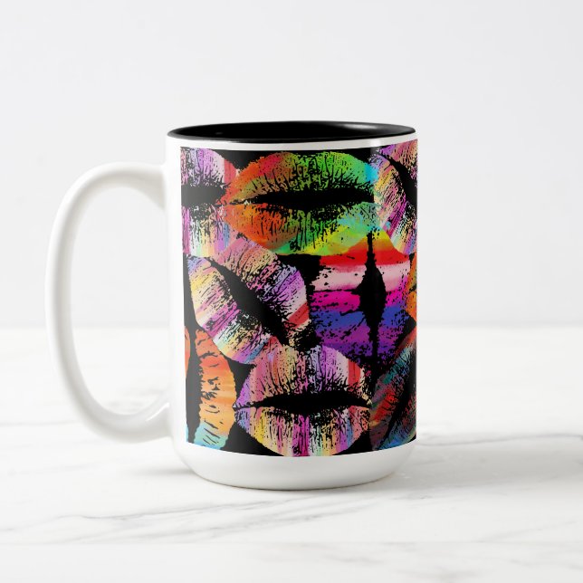 Stilvolle Lips #32 Zweifarbige Tasse (Links)