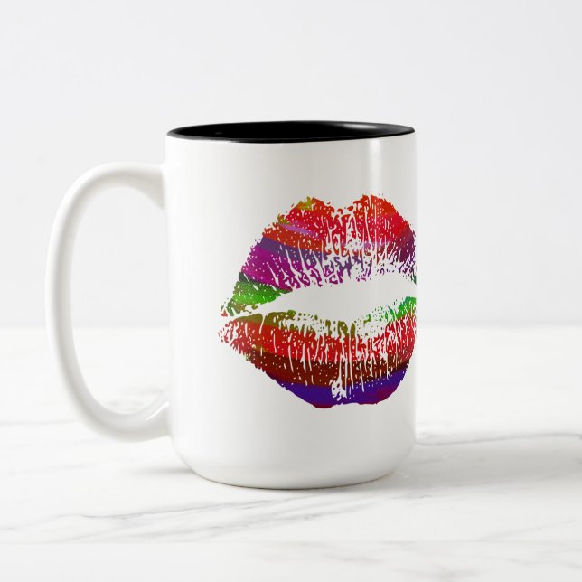 Stilvolle Lips #33 Zweifarbige Tasse (Links)
