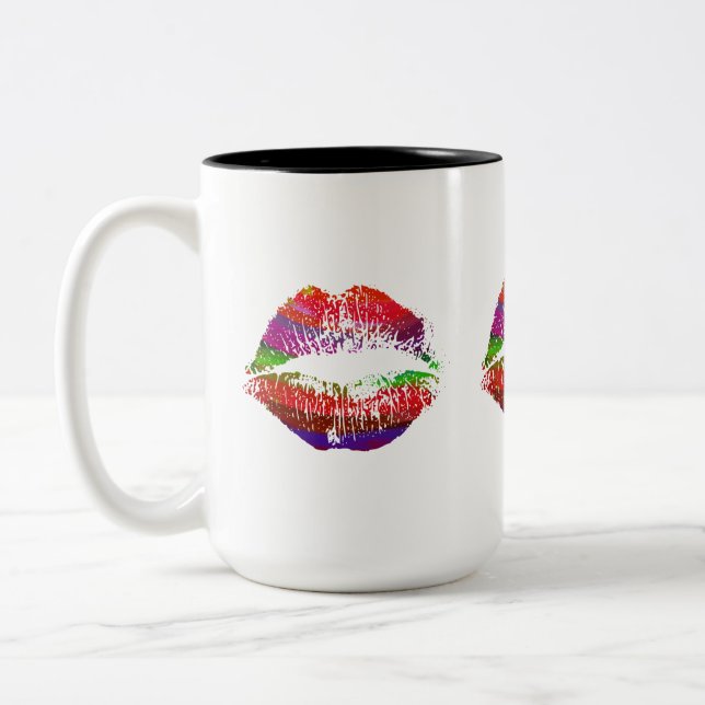 Stilvolle Lips #35 Zweifarbige Tasse (Links)