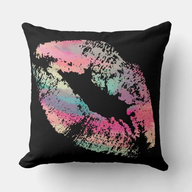 Stilvolle Lips #53 Kissen (Vorderseite)