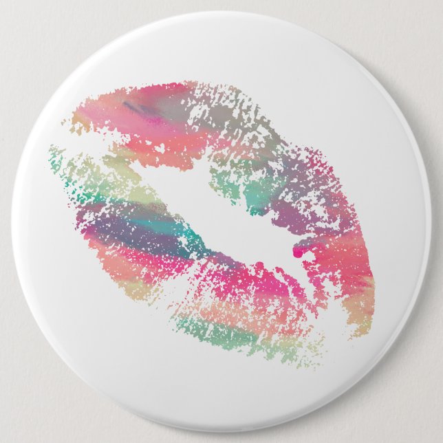 Stilvolle Lips #9 Button (Vorderseite)