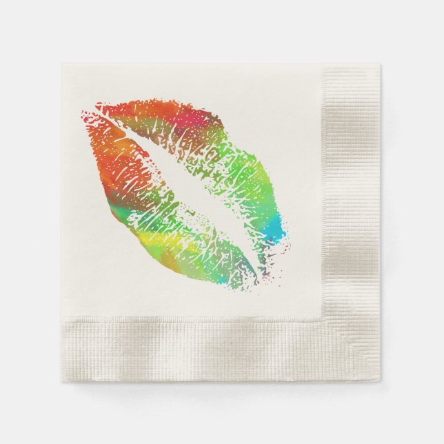 Stilvolle Lips Serviette (Vorderseite)