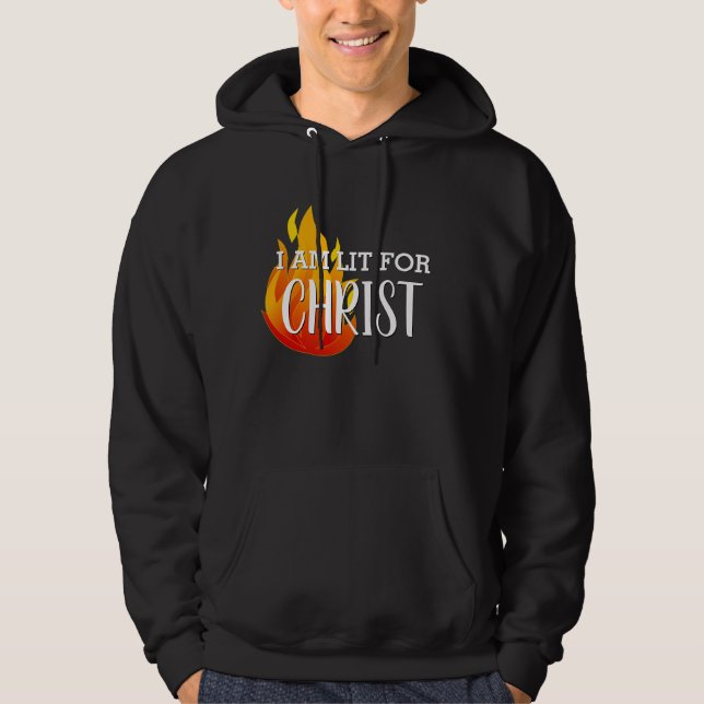 Stilvolle LIT FÜR CHRIST Christlich Hoodie (Vorderseite)