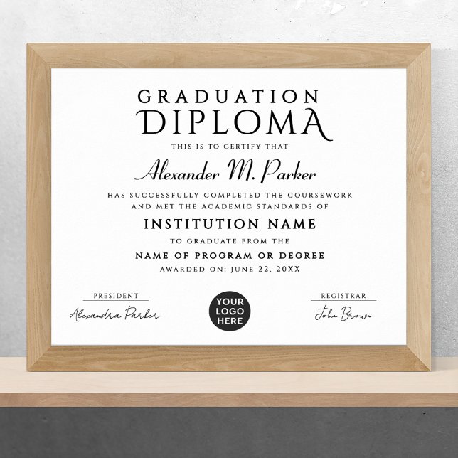 Stilvolle Logoprämie für Schwarz-weiße Klasse Poster (Von Creator hochgeladen)