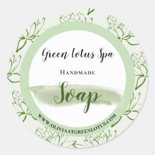 Stilvolle Lotus Zuhause Business Soap Produktetike Runder Aufkleber