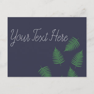 Stilvolle Lucky Green Fern Postkarte