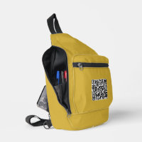 Stilvolle M Gold Cut Nähtasche mit QR Code