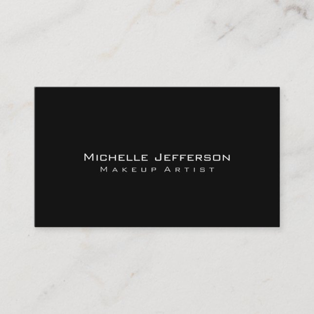 Stilvolle Makeup Artist Black Business Card Visitenkarte (Vorderseite)