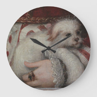 Stilvolle Malküche oder Studio Dog Wall Clock Große Wanduhr