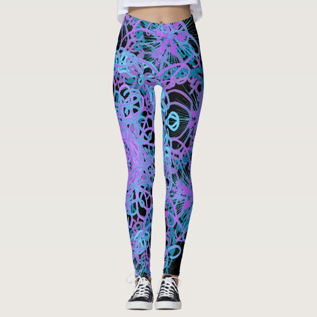 Stilvolle Mandala Multi Color Niedliche Damen Legg Leggings (Vorderseite)
