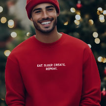 Stilvolle Männer Red Eat Sleep Erstellen Wiederhol