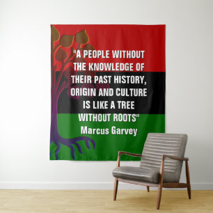 Stilvolle Marcus Garvey TREE OHNE ROOTS Wandteppich