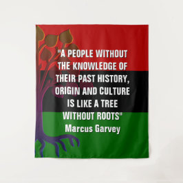 Stilvolle Marcus Garvey TREE OHNE ROOTS Wandteppich