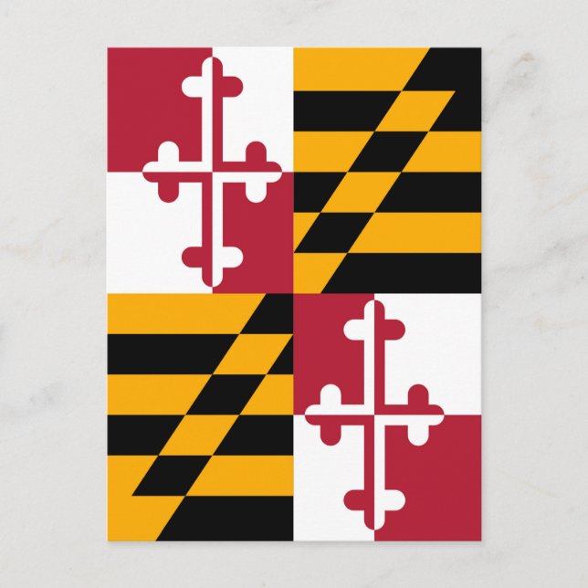 Stilvolle Maryland State Flag Dekoration Postkarte (Vorderseite)