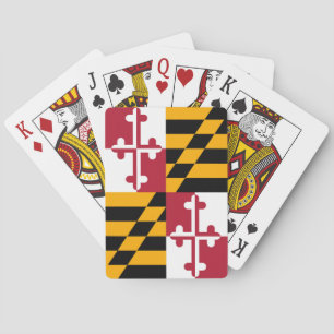 Stilvolle Maryland State Flag Dekoration Spielkarten