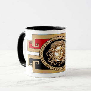 Stilvolle Medusa Gold Tasse