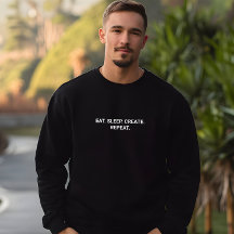 Stilvolle Men Black Eat Sleep Erstellen Wiederholu
