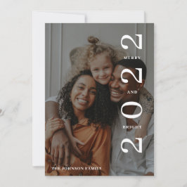 Stilvolle Merry and Bright Foto Grün Weihnachten