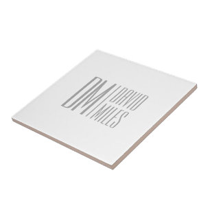 Stilvolle Minimal- und moderne Gray-Initials & Nam Fliese