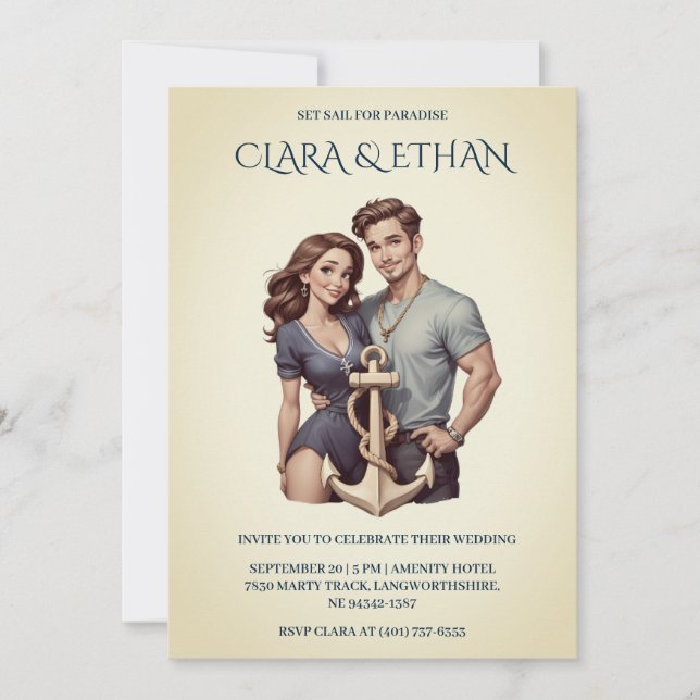 stilvolle Minimaleinladungen für Hochzeiten im Was Einladung (Vorderseite)