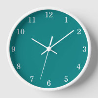 Stilvolle Minimalistische Aquamarine Wall-Uhr