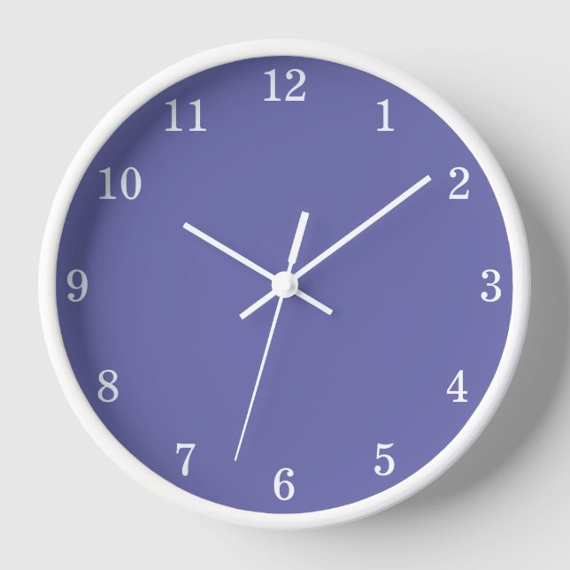 Stilvolle Minimalistische Lavendel-Wall-Uhr Uhr (Vorderseite)