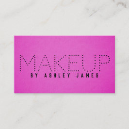 Stilvolle Minimalistische Makeup Hair Artist Pink  Visitenkarte