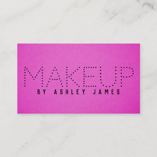 Stilvolle Minimalistische Makeup Hair Artist Pink  Visitenkarte (Vorderseite)