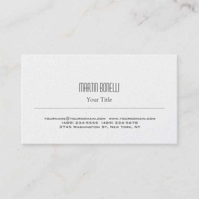 Stilvolle Minimalistische moderne, trendige Visite Visitenkarte (Vorderseite)