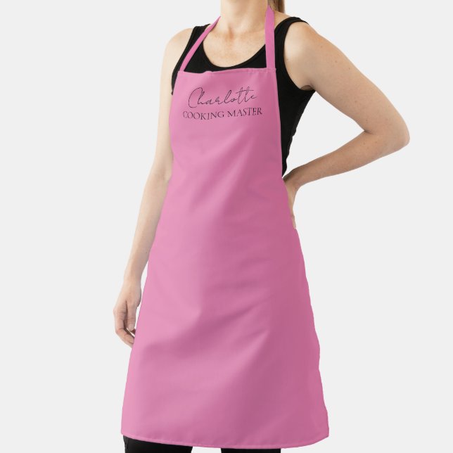 Stilvolle Minimalistische Monogramm Name Rosa Schürze (InSitu)