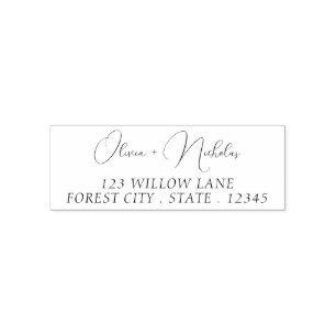 Stilvolle Minimalistische Name-Adresse für Skripte Permastempel