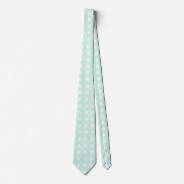 Stilvolle Mint Green Trauzeugen Neck Tie Krawatte (Vorderseite)