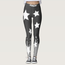 Stilvolle mit Monogramm Grausterne trainieren Leggings