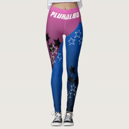Stilvolle mit Monogramm-rosa-blaue Gradiententrain Leggings