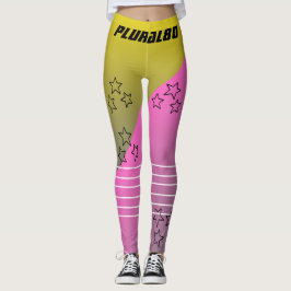 Stilvolle Mit Monogramm-rosa-gelbe Gradiententrain Leggings