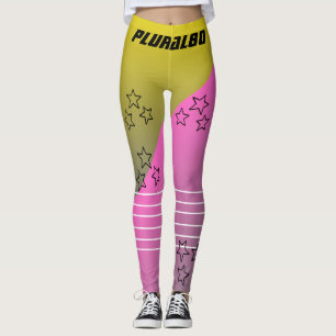 Stilvolle Mit Monogramm-rosa-gelbe Gradiententrain Leggings