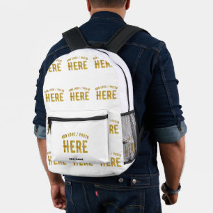STILVOLLE MODERNE ANPASSBARE WEISSE VERIFIZIERTE M BEDRUCKTER RUCKSACK