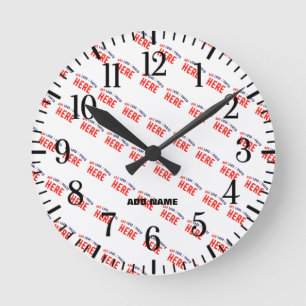 STILVOLLE MODERNE ANPASSBARE WEIßE VERIFIZIERTE MA RUNDE WANDUHR