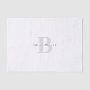 Stilvolle moderne Bezeichnung & Monogramm Seidenpapier