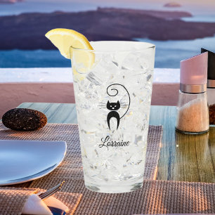 Stilvolle, moderne Black Curly Schwanz Cat Glas